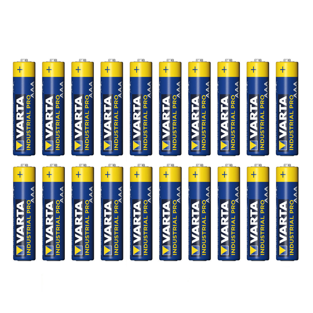 20 Stück R-03 LR03 AAA-Alkalibatterien von Varta Industrial 4003