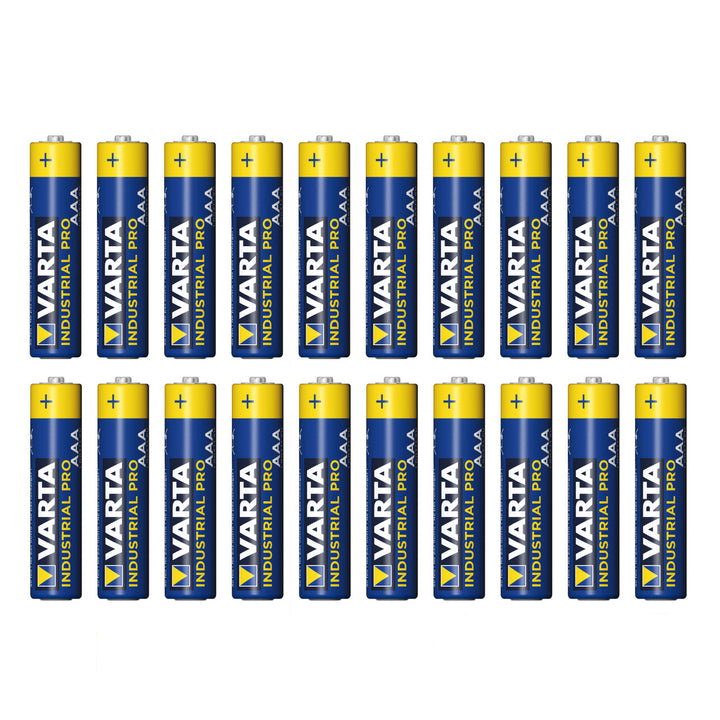 20 Stück R-03 LR03 AAA-Alkalibatterien von Varta Industrial 4003