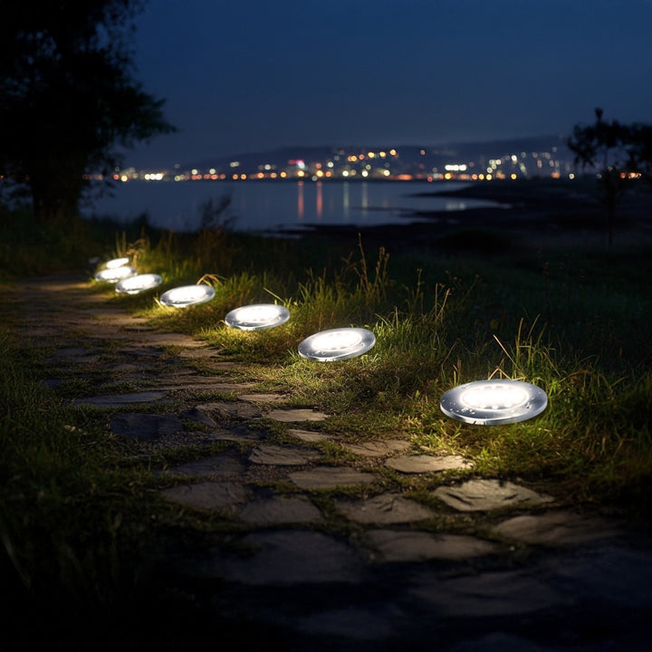 Maclean IP44 Solar-LED-Garten-Einfahrtsleuchte, 12 SMD-LEDs, 4000 K, Ni-MH 600 mAh, 0,7 W, MCE318, 4 Stück