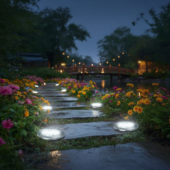 Maclean IP44 Solar-LED-Garten-Einfahrtsleuchte, 12 SMD-LEDs, 4000 K, Ni-MH 600 mAh, 0,7 W, MCE318, 4 Stück