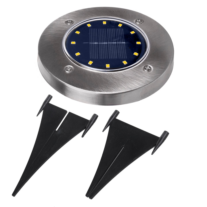 Maclean IP44 Solar-LED-Garten-Einfahrtsleuchte, 12 SMD-LEDs, 4000 K, Ni-MH 600 mAh, 0,7 W, MCE318, 4 Stück