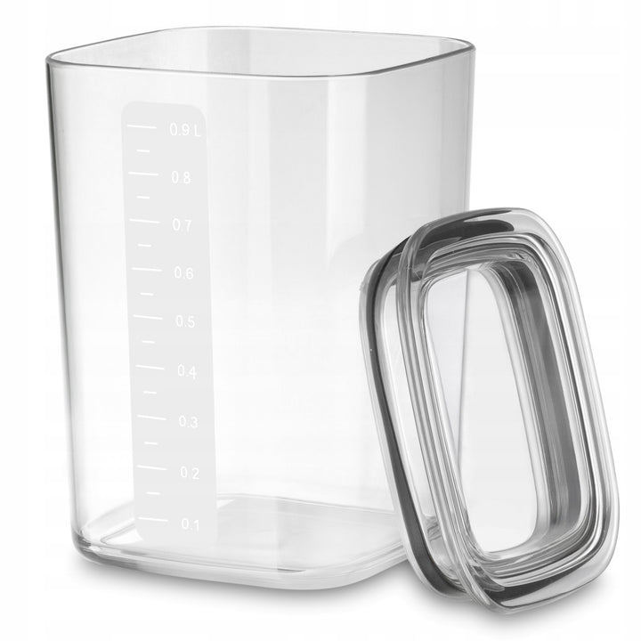 Practic-Küchenbehälter für lose Lebensmittel, Fassungsvermögen 0,6 l, 0,9 l, 1,5 l, Deckel mit Dichtung,
