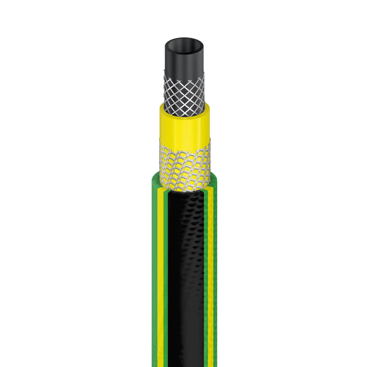 Schlauchwagen Cellfast Aluplus 1/2" 60 m + Gartenschlauch Cellfast Green ATS2 1/2" 50 m + Set mit geradem Sprühkopf Cellfast Basic 1/2"