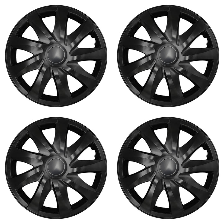 Universelle Radkappen 15'' NRM DRACO schwarz matt, 4 Stück