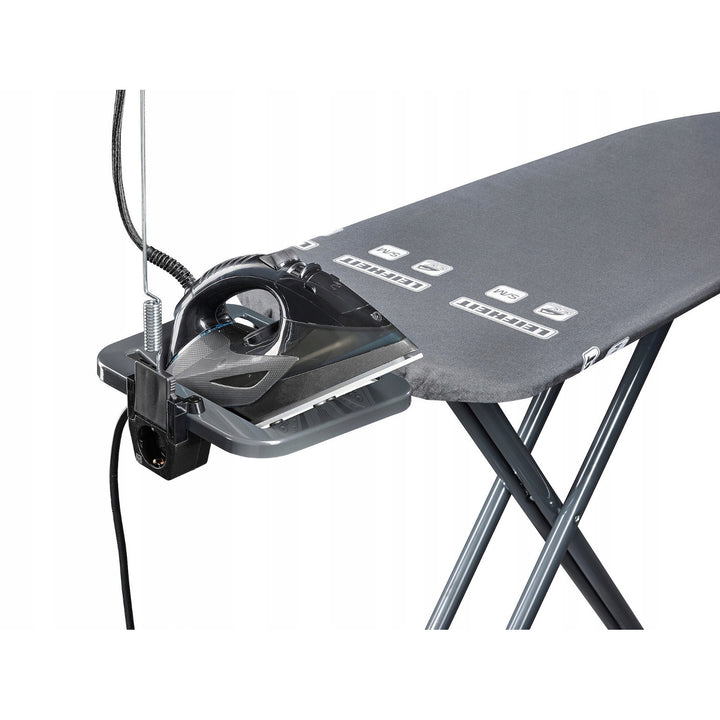 Leifheit Air Board M Black Plus Bügelbrett, reflektiert Wärme und Dampf, höhenverstellbar, 72485