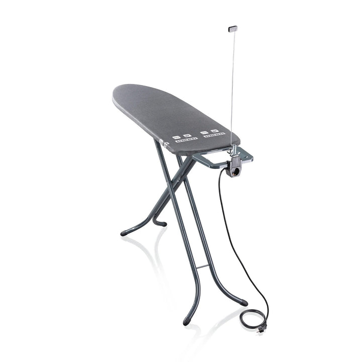 Leifheit Air Board M Black Plus Bügelbrett, reflektiert Wärme und Dampf, höhenverstellbar, 72485