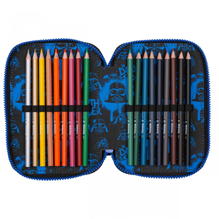 Star Wars Coolpack-Schulset, 3-Kammer-Rucksack „Jerry“ (15") mit konturiertem Rücken und verstellbaren Schultergurten sowie Federmäppchen „Jumper 3“ mit Zubehör