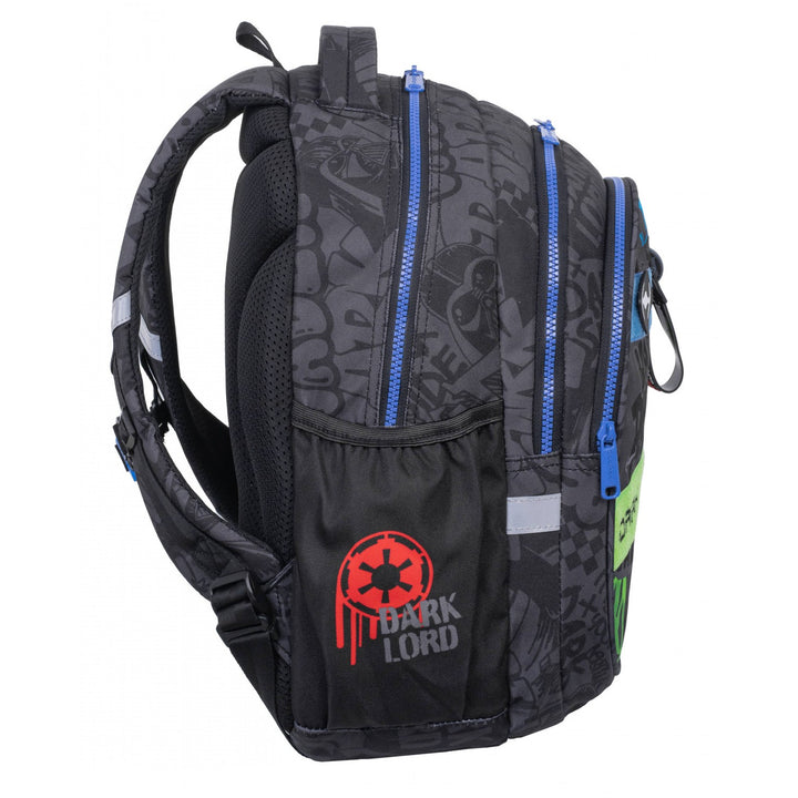 Star Wars Coolpack-Schulset, 3-Kammer-Rucksack „Jerry“ (15") mit konturiertem Rücken und verstellbaren Schultergurten sowie Federmäppchen „Jumper 3“ mit Zubehör