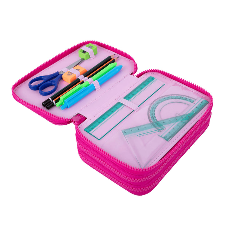 Hello Kitty Coolpack-Schulset, 3-Fächer-Rucksack „Jerry“ (15"), Federmäppchen „Jumper 3“ mit Zubehör sowie eine Sporttasche für Schuhe