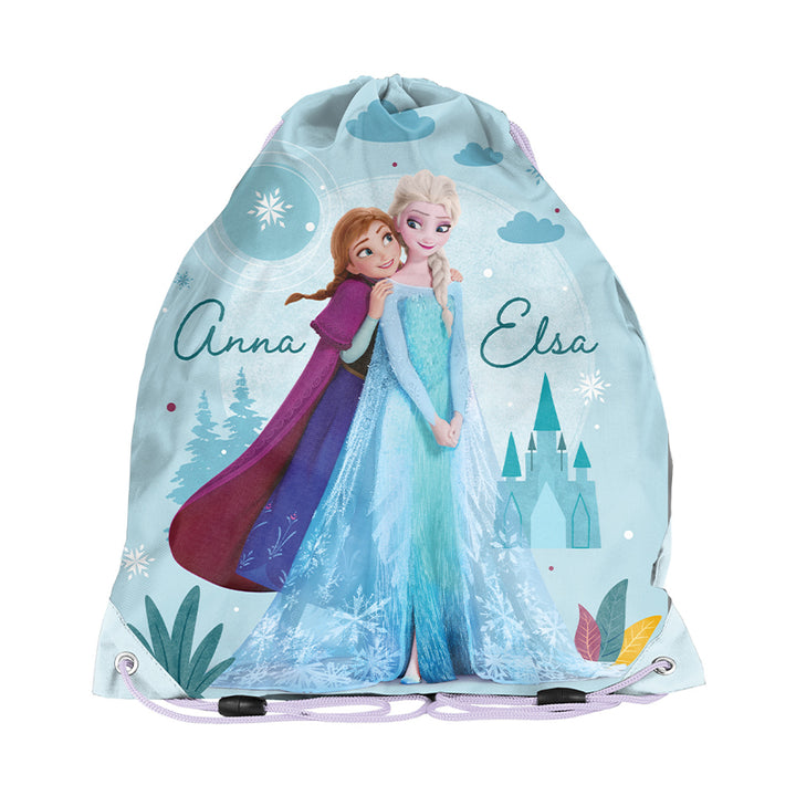Frozen Paso Schulset, Rucksack mit zwei Fächern, verstellbaren Schultergurten und versteiftem Rücken, Federmäppchen mit Zubehör und Halterungen für Schreibutensilien, Schuhbeutel, der auf den Rücken geschnallt werden kann, DF26AA