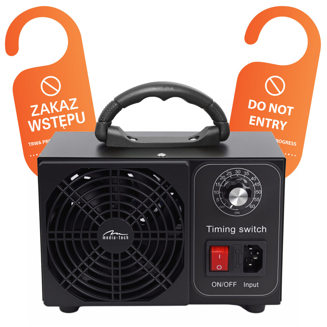 Professioneller Ozonator zur Desinfektion und Luftreinigung, Mediatech, Ozonausstoß: 60.000 mg/h, TIMER, Leistung: 140 W, Metallgehäuse