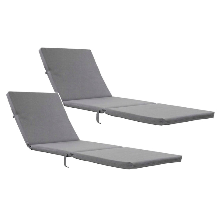 Kissen für den Liegestuhl Daytona, Farbe: Grau, Stoff: S-550 Melange, Größe: 192 x 64 cm, Befestigung mit Gummiband, wasserabweisend, Melange S-23, 2 Stück