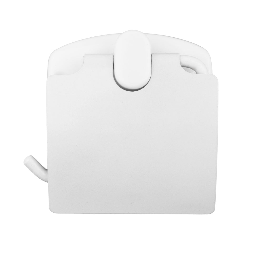 Toilettenpapierhalter mit Klappe/Abdeckung, weiß, ABJ
