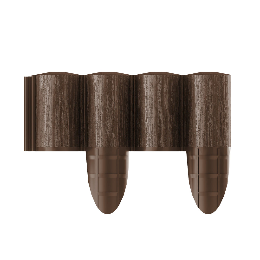 Cellfast-Gartenzaun, Holzoptik, frostbeständig, Länge 7,2 m, Farbe: Braun, 34-031