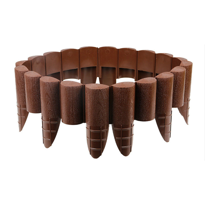 Cellfast-Gartenzaun, Holzoptik, frostbeständig, Länge 14,4 m, Farbe: Braun, 34-031