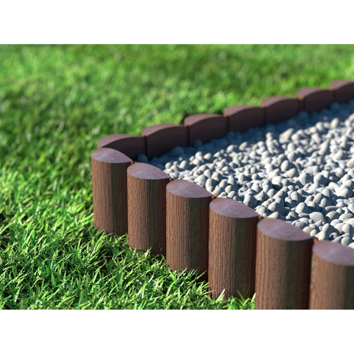 Cellfast-Gartenzaun, Holzoptik, frostbeständig, Länge 14,4 m, Farbe: Braun, 34-031