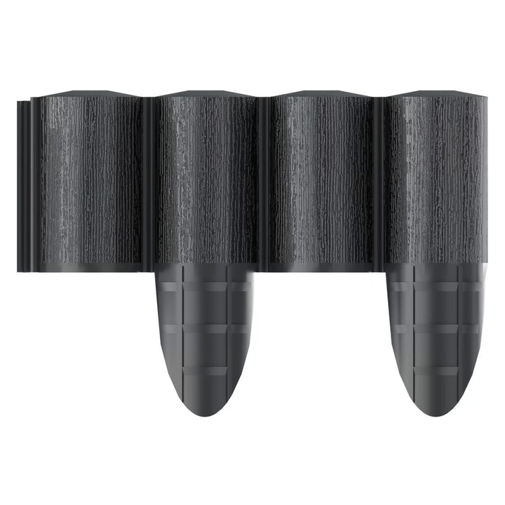 Cellfast-Gartenzaun, Holzoptik, frostbeständig, Länge 21,6 m, Farbe Anthrazit, 34-032
