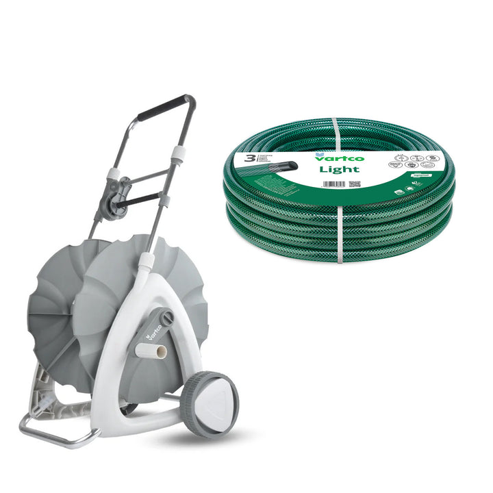 Gartenschlauchwagen + Gartenschlauch Vartco Light 1/2" 25 m Agaplast