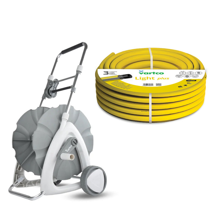 Gartenschlauchwagen + Gartenschlauch Vartco Light Plus 1/2" 30 m Agaplast