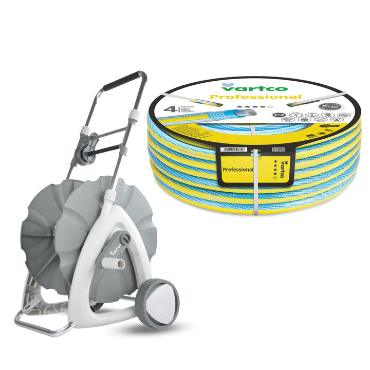 Gartenschlauchwagen 1/2" 45 m + Gartenschlauch Vartco Professional 1/2" 30 m Agaplast