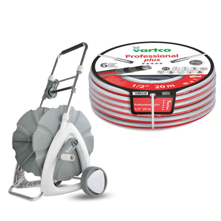 Gartenschlauchwagen 1/2" 45 m + Gartenschlauch Vartco Professional Plus 1/2" 20 m Agaplast