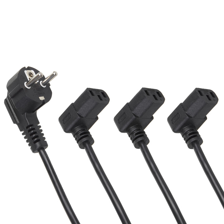 Maclean-Netzkabel, abgewinkelt, 3-polig, EU-Stecker, 1,5 m, MCTV-851, 3 Stück