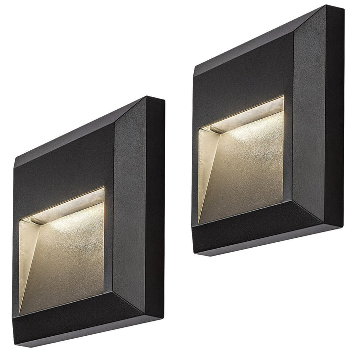 Rabalux-Wandleuchte für den Außenbereich, LED 4 W, anthrazit, Trento, 2 Stück