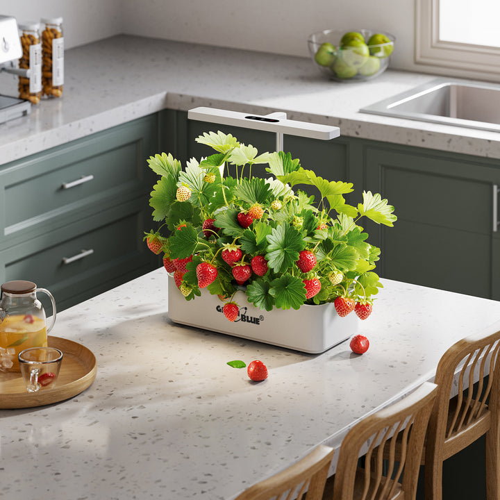 Intelligentes System für den Innenanbau von Pflanzen „GreenBlue“, SMART-Blumentopf, Fassungsvermögen 4 l, 220–240 V AC, 50/60 Hz, 0,4 A, GB133 + Zubehörset