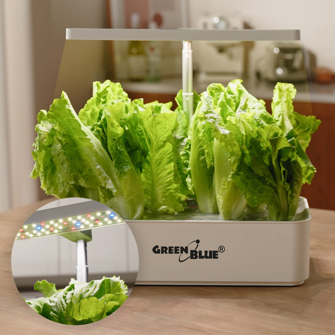 Intelligentes System für den Innenanbau von Pflanzen „GreenBlue“, SMART-Blumentopf, Fassungsvermögen 4 l, 220–240 V AC, 50/60 Hz, 0,4 A, GB133 + Zubehörset