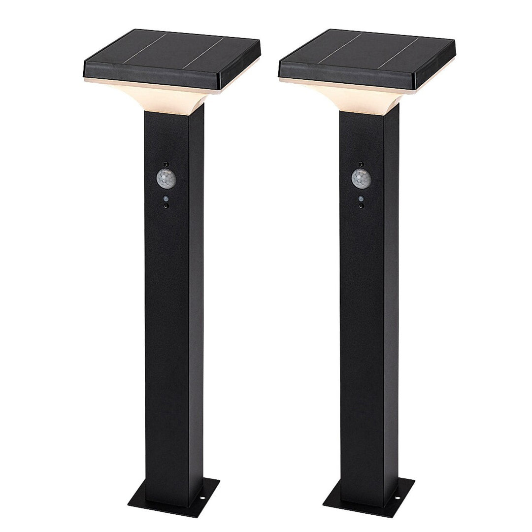 Rabalux-Lampe, für den Außenbereich, solarbetrieben, Stehlampe, LED 4 W, IP44, schwarz, Geleen, 2 Stück