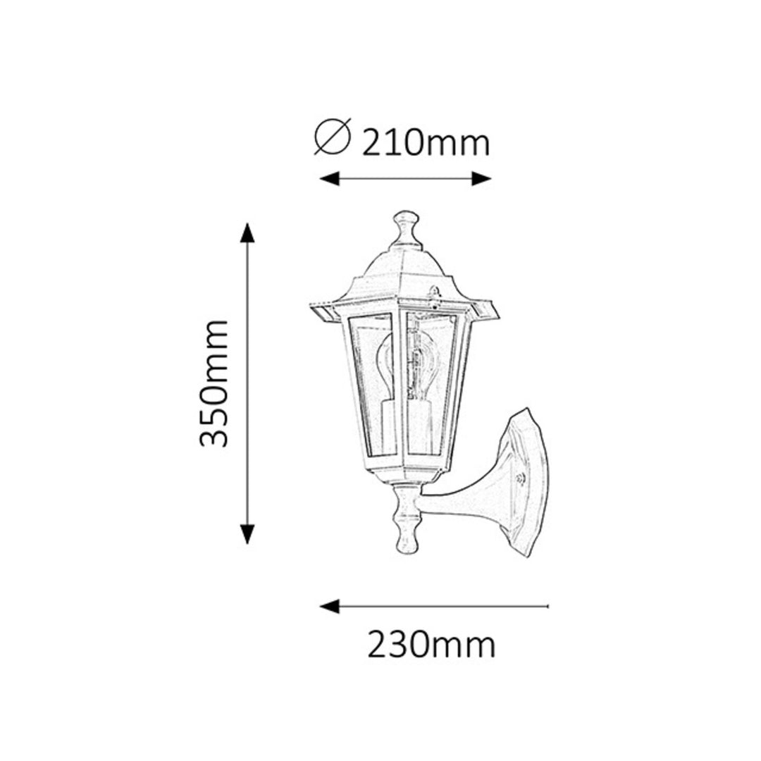 Rabalux-Wandleuchte, für den Außenbereich, IP43, E27, max. 60 W, weiß, Velence, 2 Stück