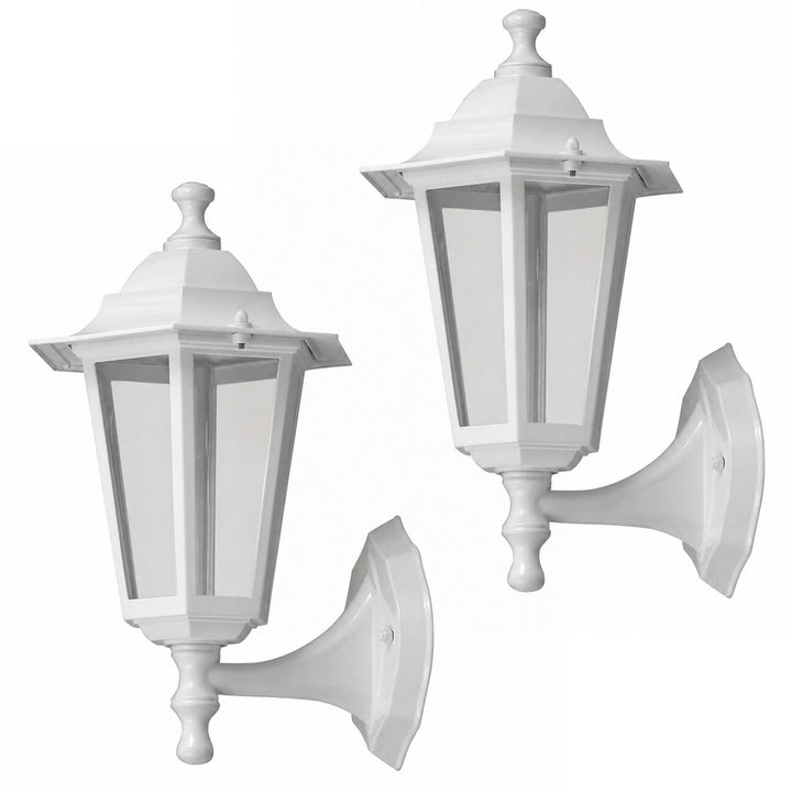 Rabalux-Wandleuchte, für den Außenbereich, IP43, E27, max. 60 W, weiß, Velence, 2 Stück