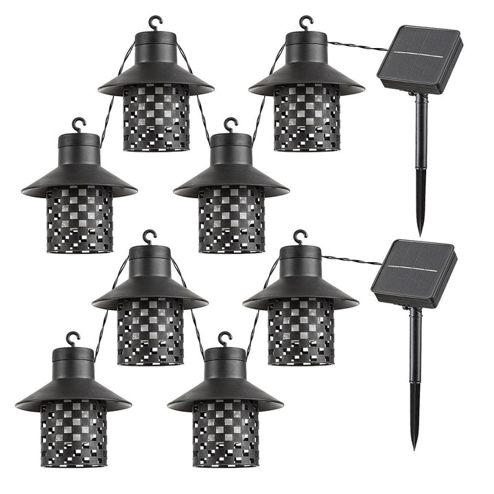 Rabalux-Solarleuchten, 4 Leuchten, für den Außenbereich, IP44, schwarz, Ximpu, 2 Sets
