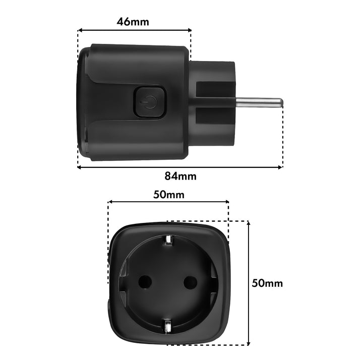 Ferngesteuerte WLAN-Steckdose von GreenBlue, Android/iOS/Alexa/Google Home, Timer, Leistungsmesser, max. 16 A/3840 W, GB735 B, 3 Stück