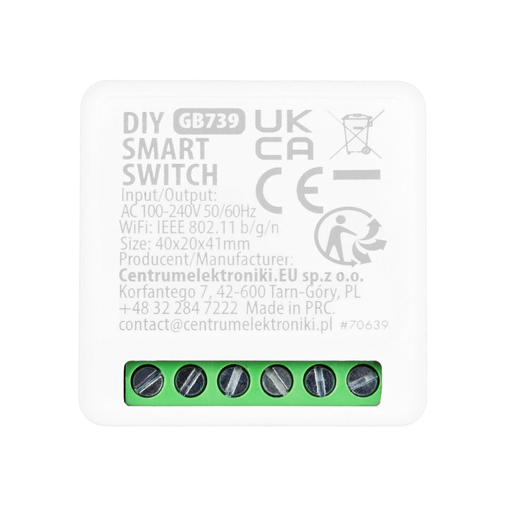 GreenBlue WLAN-Einbaurelais, Android/iOS/Alexa/Google Home, 100–240 V AC, 50/60 Hz, max. 16 A, für LED 150 W, GB739, 3 Stück