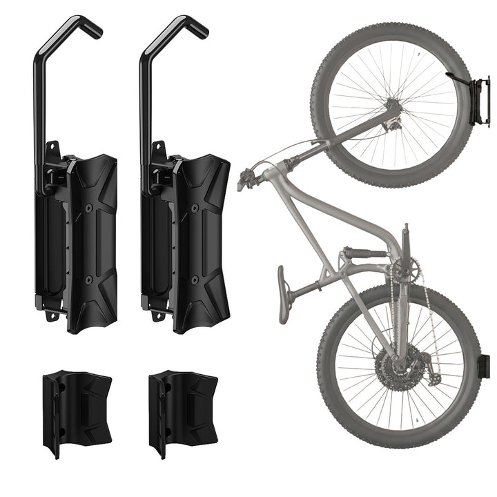Maclean Fahrradhalterung / Wandhalterung, max. Belastbarkeit 35 kg, Neigungswinkel einstellbar, Stahl, MC-171, 2 Stück