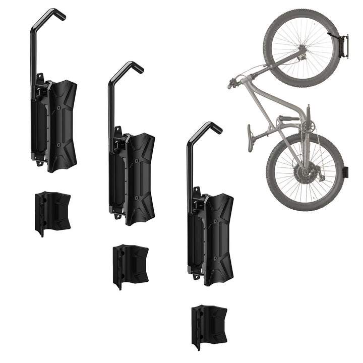 Maclean Fahrradhalter/-aufhänger für die Wandmontage, max. Tragkraft 35 kg, Neigungswinkel einstellbar, Stahl, MC-171, 3 Stück