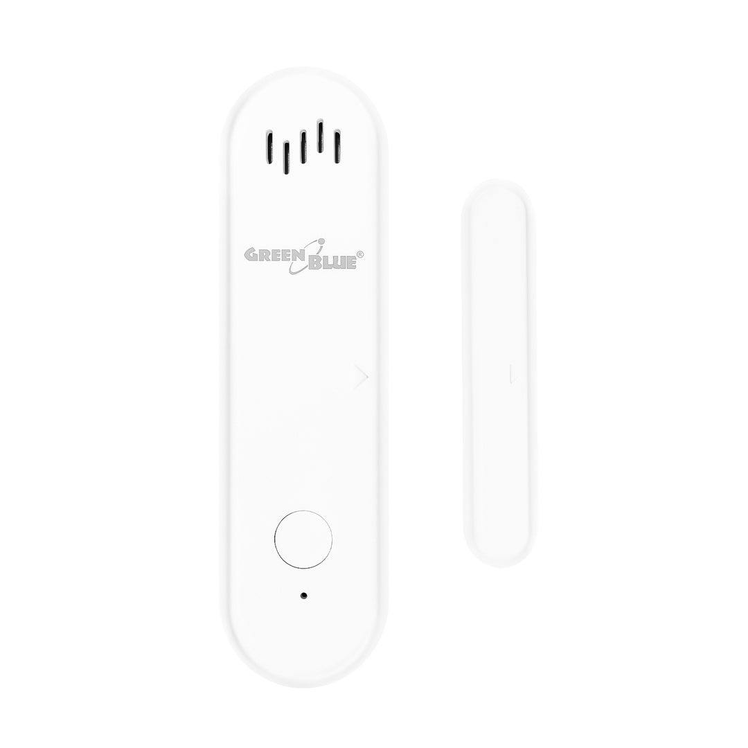 Drahtloser Reed-Schalter / WLAN-Öffnungssensor von GreenBlue, Android/iOS, für Türen / Fenster, 3,0 V DC, LR03x2, mit Alarm, GB478, 2 Stück + 4x AAA-Alkalibatterie Varta Industrial 4003