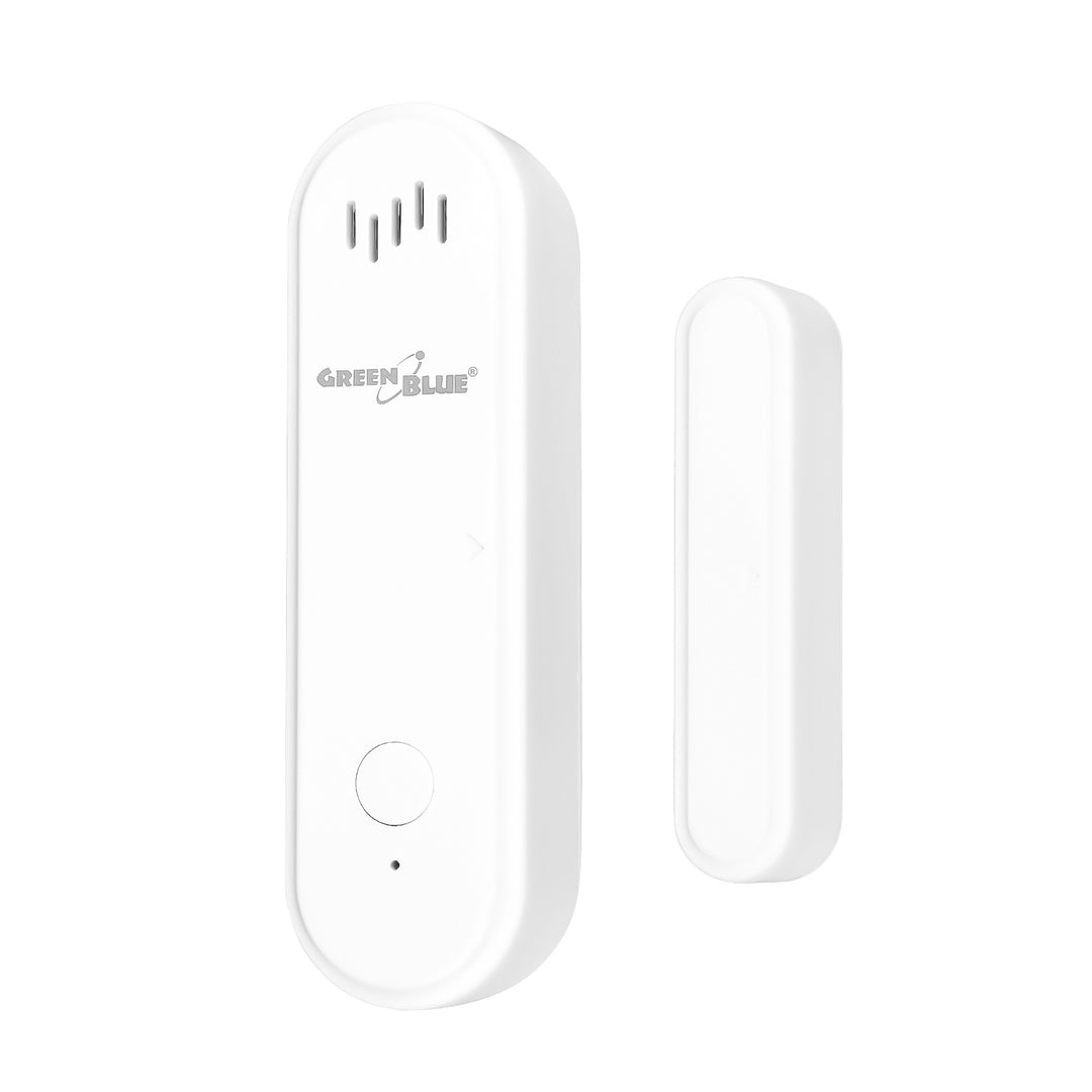 Drahtloser Reed-Schalter / WLAN-Öffnungssensor von GreenBlue, Android/iOS, für Türen / Fenster, 3,0 V DC, LR03x2, mit Alarm, GB478, 2 Stück + 4x AAA-Alkalibatterie Varta Industrial 4003