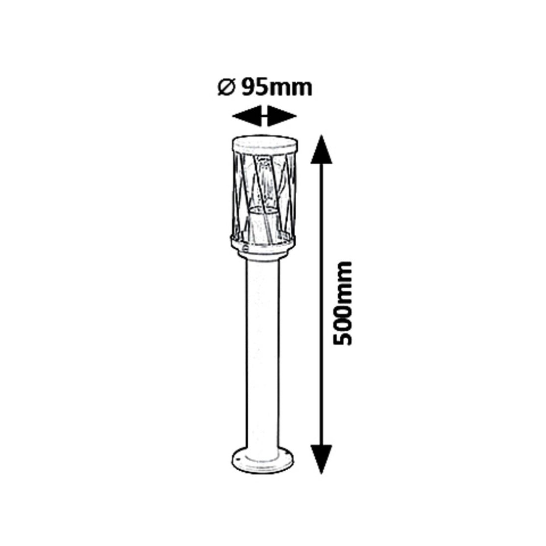Rabalux Budapest Gartenständerlampe, IP44, Farbe: Braun, E27-Gewinde, max. 40 W, 8889