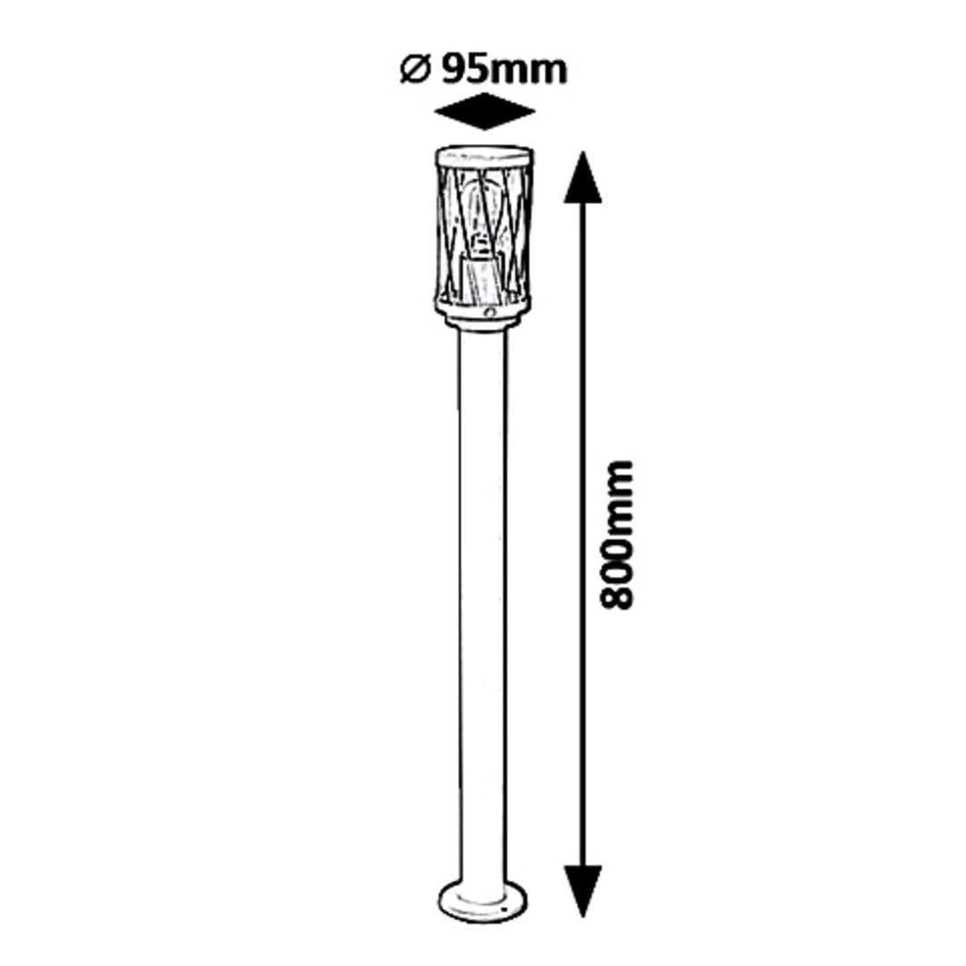 Rabalux Budapest Gartenständerlampe, IP44, Farbe: Braun, E27-Gewinde, max. 40 W, 8890