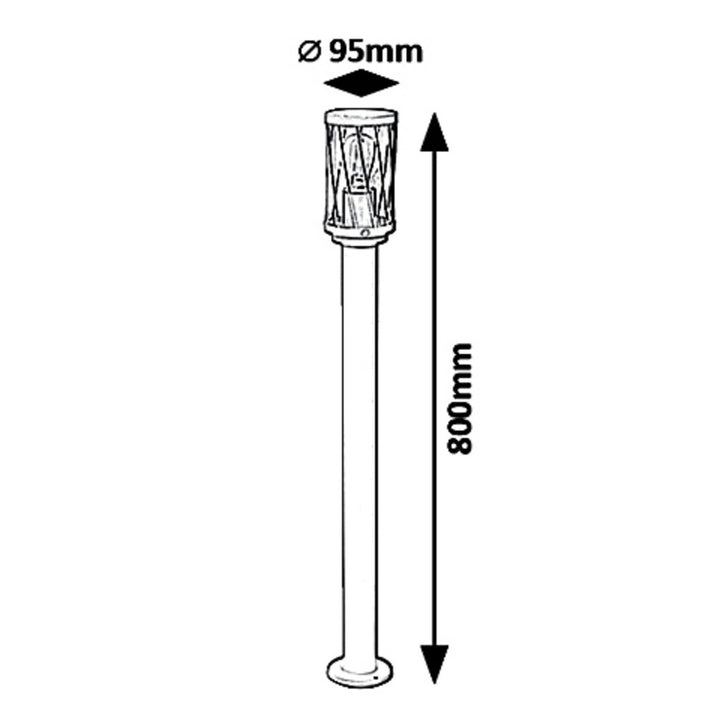 Rabalux Budapest Gartenständerlampe, IP44, Farbe: Braun, E27-Gewinde, max. 40 W, 8890
