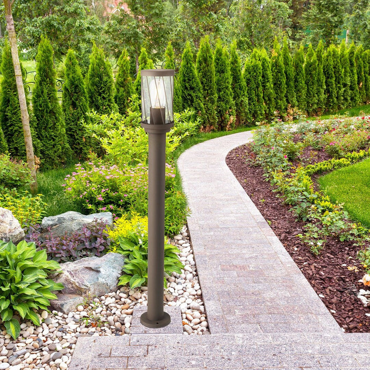 Rabalux Budapest Gartenständerlampe, IP44, Farbe: Braun, E27-Gewinde, max. 40 W, 8890