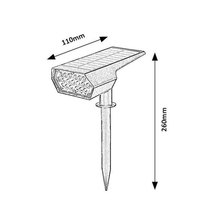 Rabalux Nantes Solarlampe, 50 LM, IP65, schwarz, LED 0,5 W, 77088