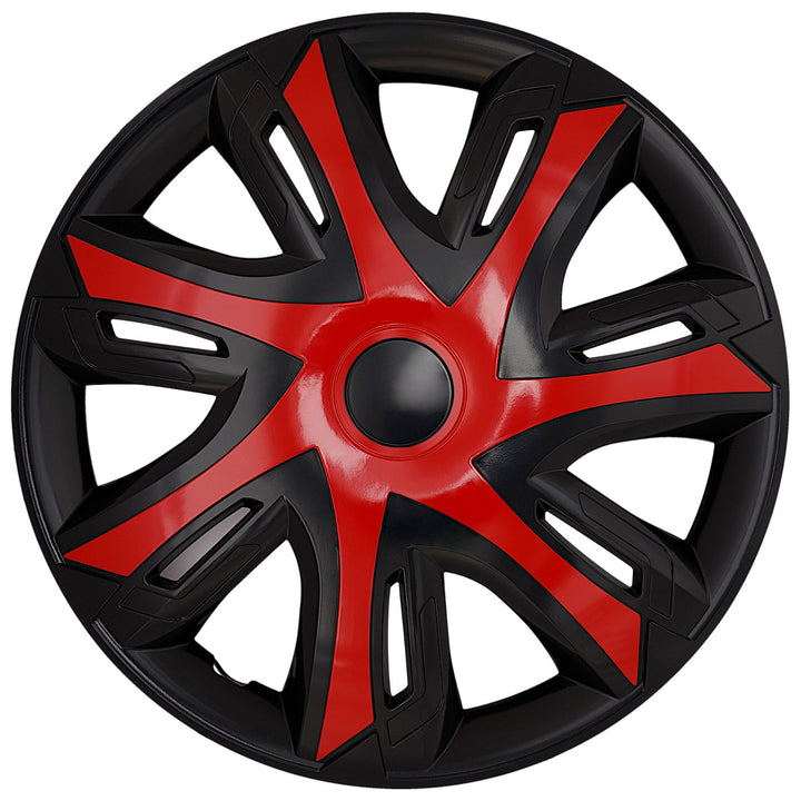 Universelle 15-Zoll-Radkappen NRM N-Power rot/schwarz, 4 Stück