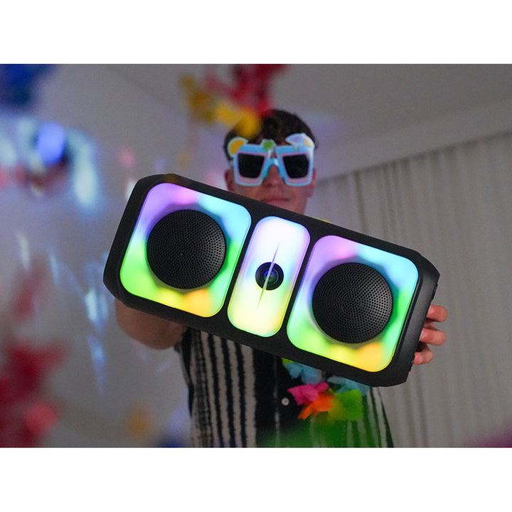 Tracer kabelloser Lautsprecher, Bluetooth 5.0, 20 W RMS-Leistung, Karaoke-Modus, Mikrofon, Powervox P2 TWS