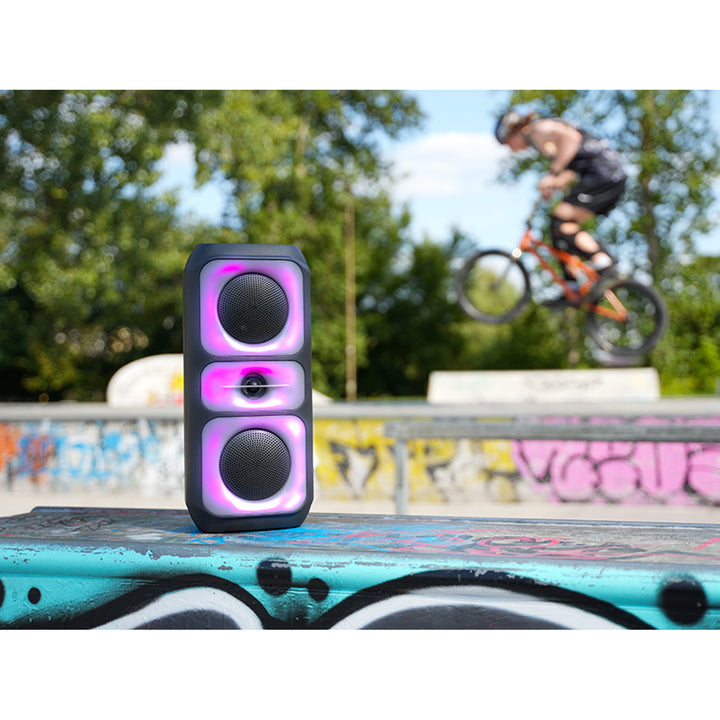 Tracer kabelloser Lautsprecher, Bluetooth 5.0, 20 W RMS-Leistung, Karaoke-Modus, Mikrofon, Powervox P2 TWS