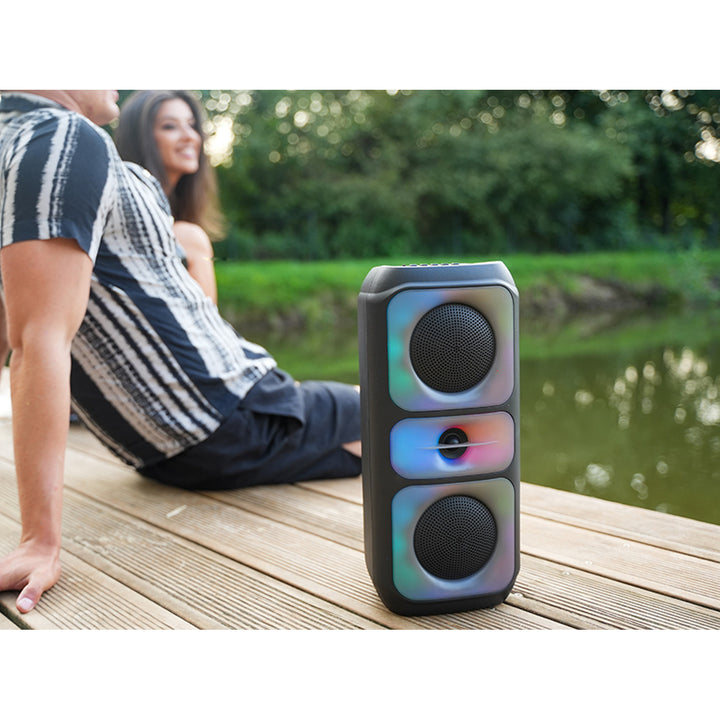 Tracer kabelloser Lautsprecher, Bluetooth 5.0, 20 W RMS-Leistung, Karaoke-Modus, Mikrofon, Powervox P2 TWS