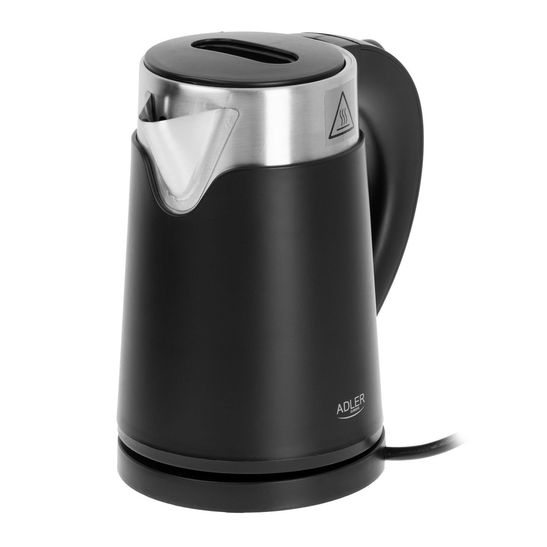 Adler-Wasserkocher, aus Metall, 0,6 l, leise, 800 W, schwarz. AD 1372