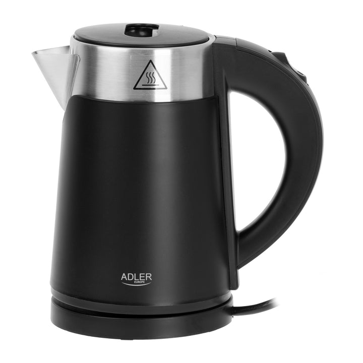 Adler-Wasserkocher, aus Metall, 0,6 l, leise, 800 W, schwarz. AD 1372